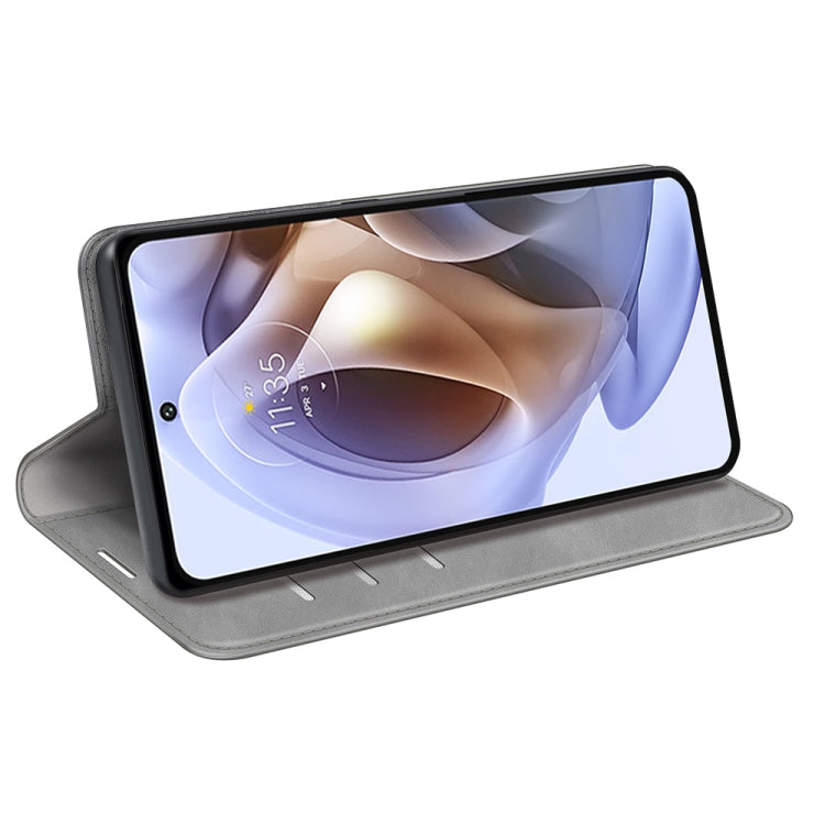 For Motorola Moto G31 4G Retro-skin Magnetic Suction Leather Phone Case