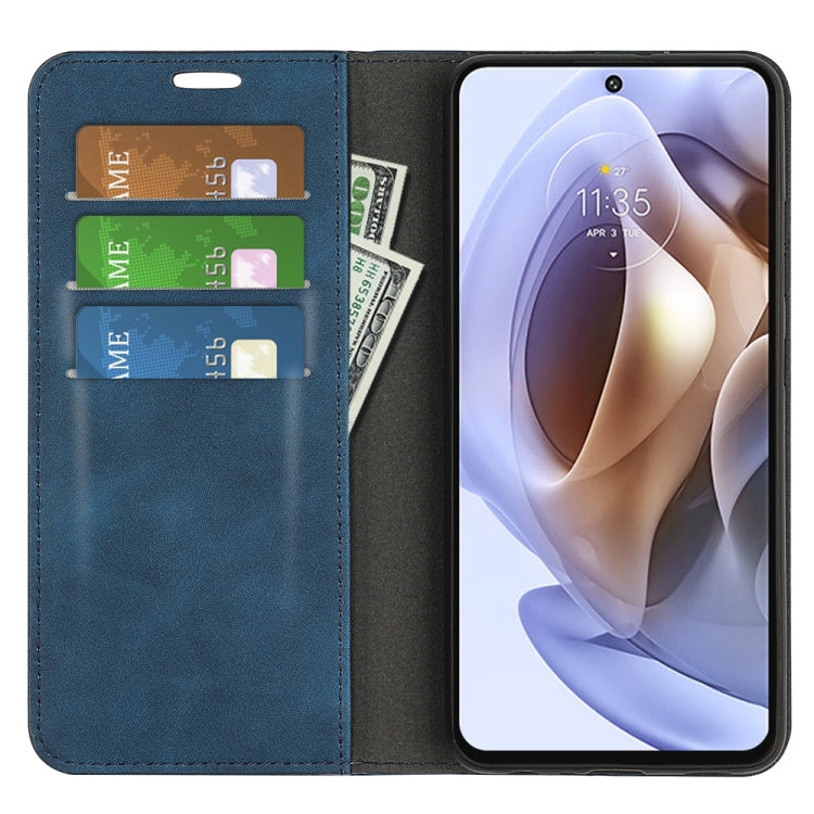 For Motorola Moto G31 4G Retro-skin Magnetic Suction Leather Phone Case