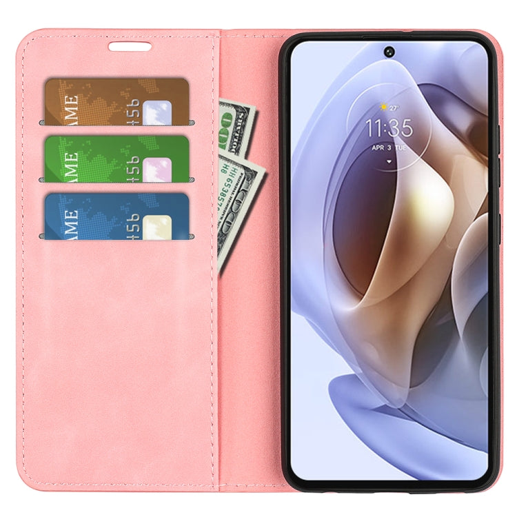 For Motorola Moto G31 4G Retro-skin Magnetic Suction Leather Phone Case