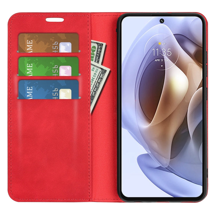 For Motorola Moto G31 4G Retro-skin Magnetic Suction Leather Phone Case