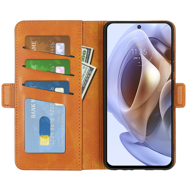 For Motorola Moto G31 4G Dual-side Magnetic Buckle Leather Phone Case