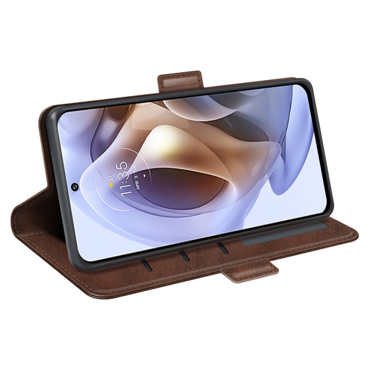For Motorola Moto G31 4G Dual-side Magnetic Buckle Leather Phone Case