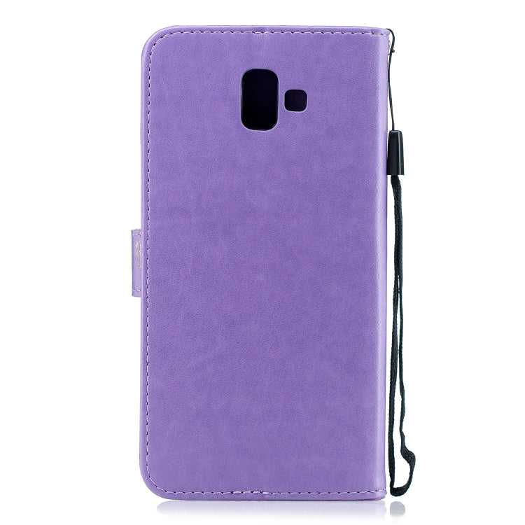 Diamond Encrusted Butterflies Love Flowers Pattern Horizontal Flip Leather Case for Galaxy J6+ & J6 Prime , with Holder & Card Slots & Wallet & Lanyard