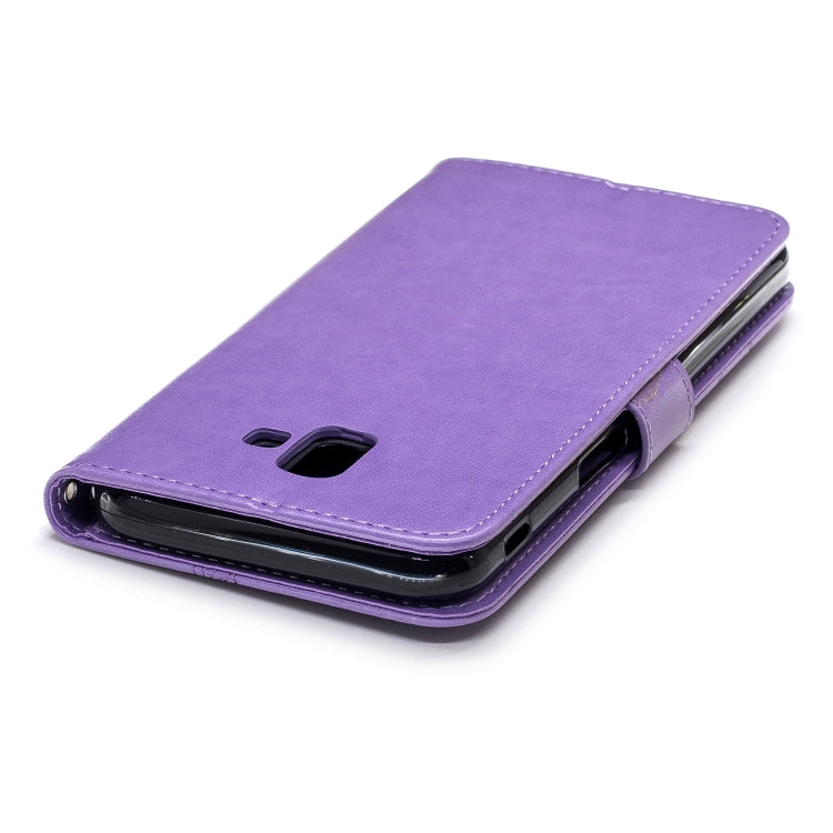 Diamond Encrusted Butterflies Love Flowers Pattern Horizontal Flip Leather Case for Galaxy J6+ & J6 Prime , with Holder & Card Slots & Wallet & Lanyard