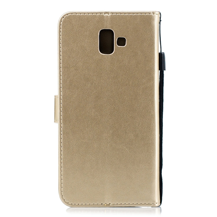 Diamond Encrusted Butterflies Love Flowers Pattern Horizontal Flip Leather Case for Galaxy J6+ & J6 Prime , with Holder & Card Slots & Wallet & Lanyard