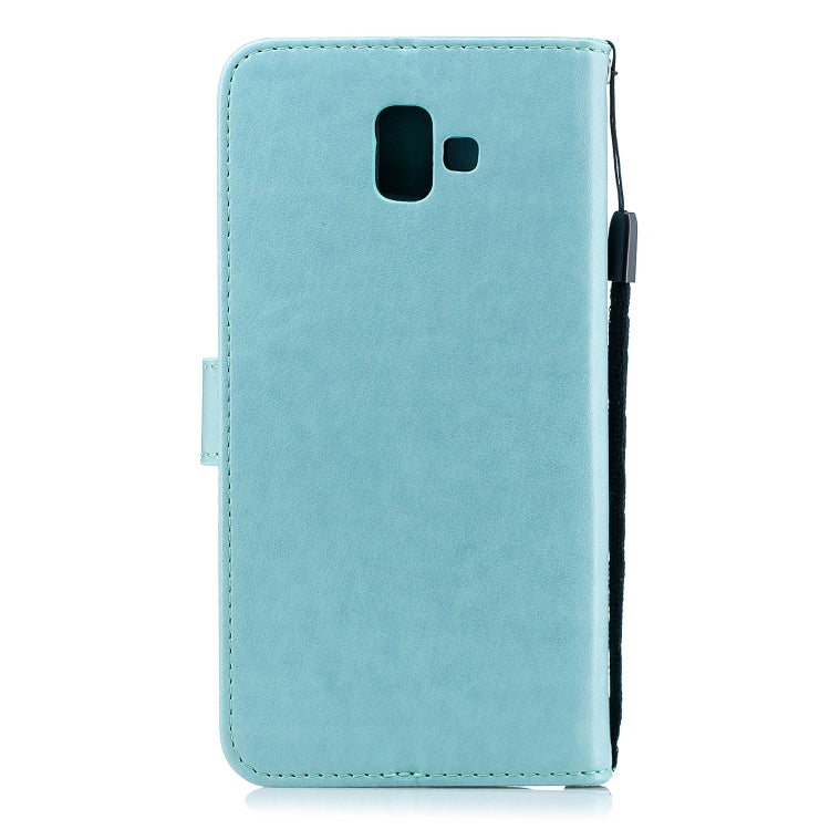 Diamond Encrusted Butterflies Love Flowers Pattern Horizontal Flip Leather Case for Galaxy J6+ & J6 Prime , with Holder & Card Slots & Wallet & Lanyard
