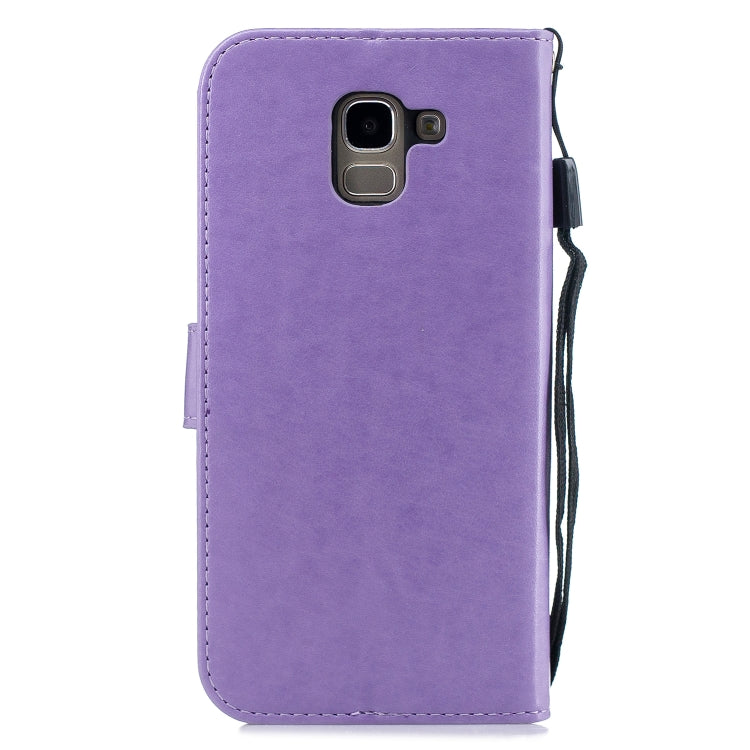 Diamond Encrusted Butterflies Love Flowers Pattern Horizontal Flip Leather Case for Galaxy J6 2018 (EU Version) , with Holder & Card Slots & Wallet & Lanyard
