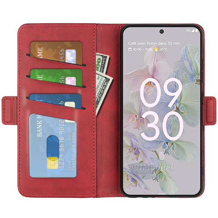 For Google Pixel 6a Dual-side Magnetic Buckle Leather Phone Case