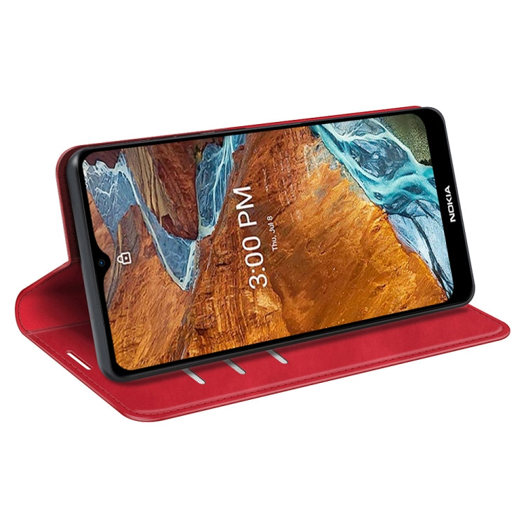 For  Nokia G300 Retro-skin Magnetic Suction Leather Phone Case