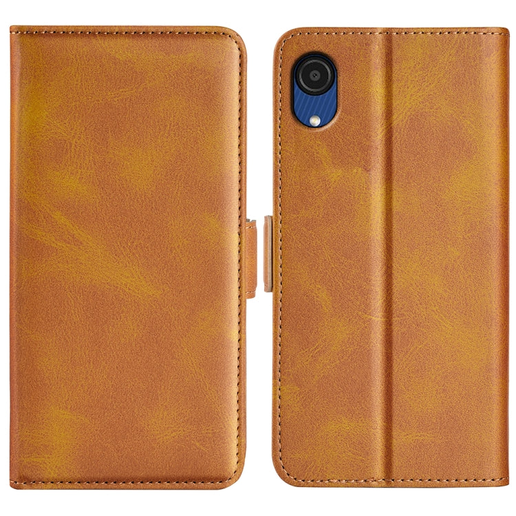 For Samsung Galaxy A03 Core Dual-side Magnetic Buckle Leather Case
