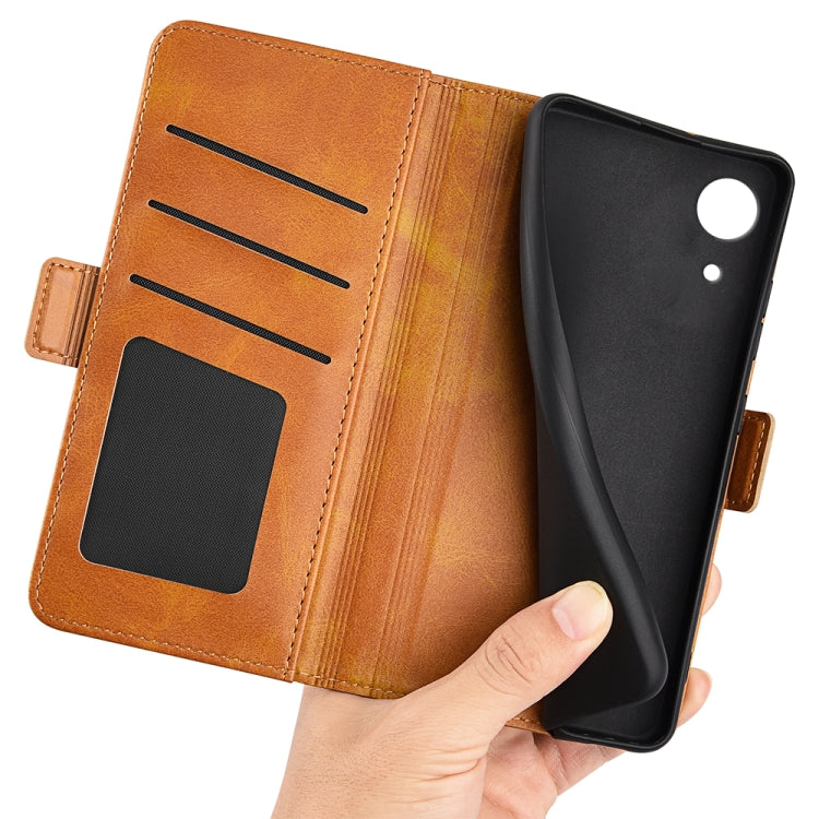 For Samsung Galaxy A03 Core Dual-side Magnetic Buckle Leather Case