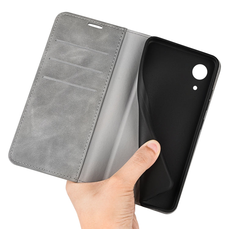 For Samsung Galaxy A03 Core Retro-skin Magnetic Leather Case