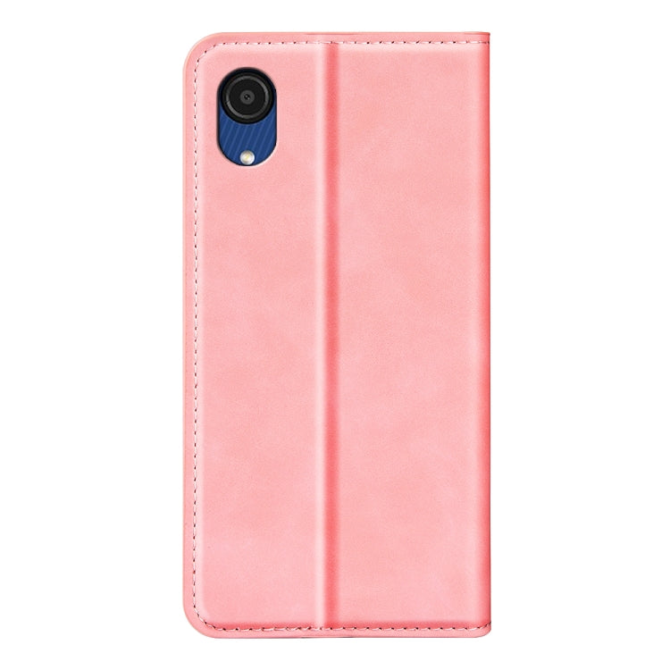 For Samsung Galaxy A03 Core Retro-skin Magnetic Leather Case