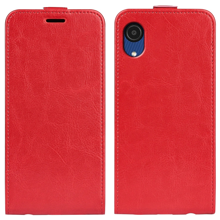 For Samsung Galaxy A03 Core R64 Texture Vertical Flip Leather Case