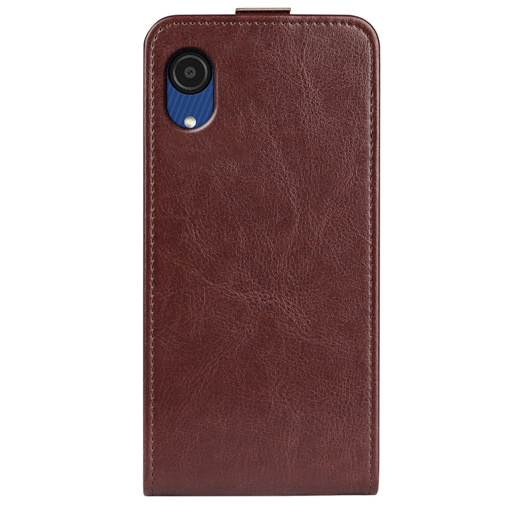 For Samsung Galaxy A03 Core R64 Texture Vertical Flip Leather Case