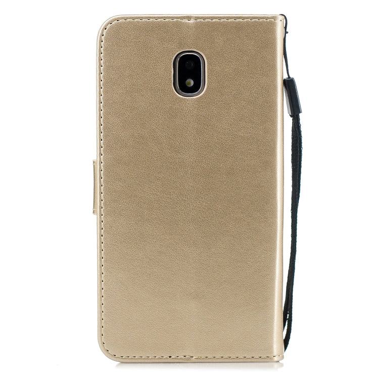 Diamond Encrusted Butterflies Love Flowers Pattern Horizontal Flip Leather Case for Galaxy J330 / J3 Pro , with Holder & Card Slots & Wallet & Lanyard