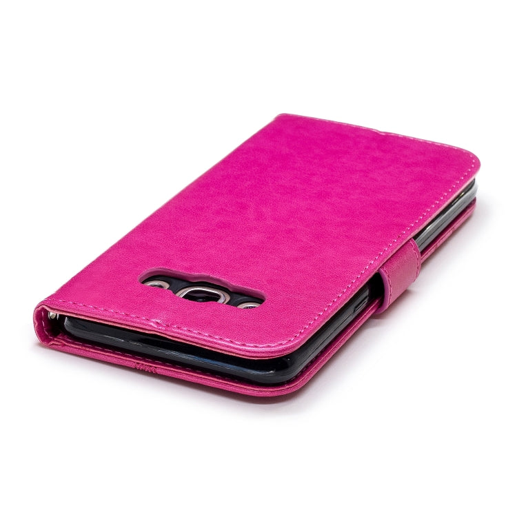Diamond Encrusted Butterflies Love Flowers Pattern Horizontal Flip Leather Case for Galaxy J5 (2016) / J510 , with Holder & Card Slots & Wallet & Lanyard