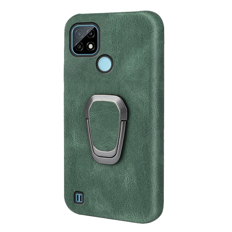 Ring Holder PU Phone Case For OPPO Realme C21