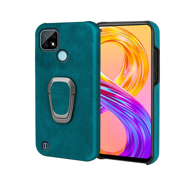 Ring Holder PU Phone Case For OPPO Realme C21