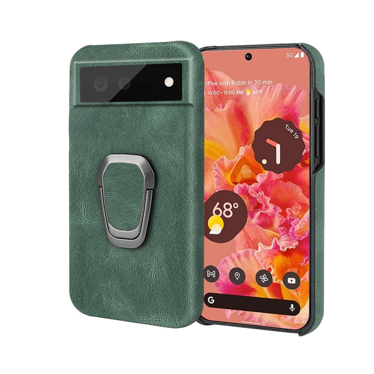 For Google Pixel 6 Ring Holder PU Phone Case