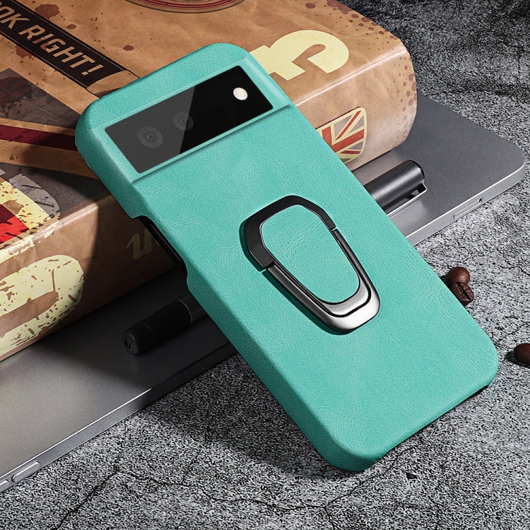 For Google Pixel 6 Pro Ring Holder PU Phone Case
