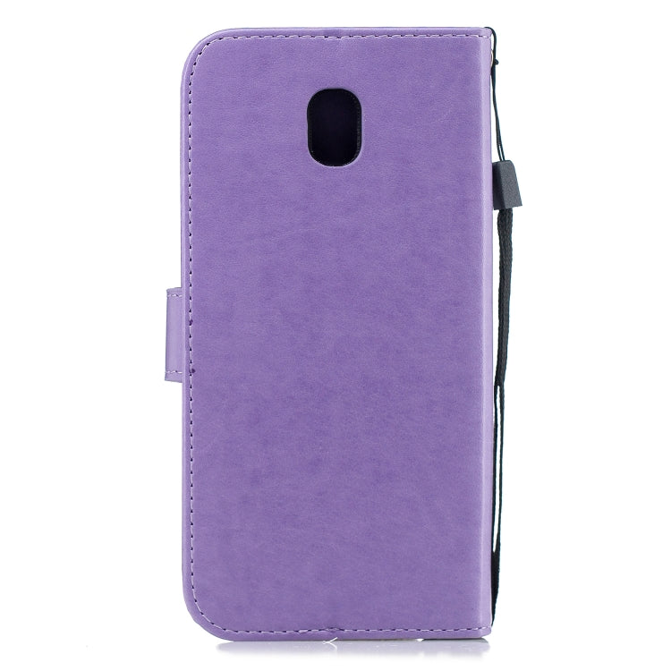 Diamond Encrusted Butterflies Love Flowers Pattern Horizontal Flip Leather Case for Samsung Galaxy J5 (2017) / J530