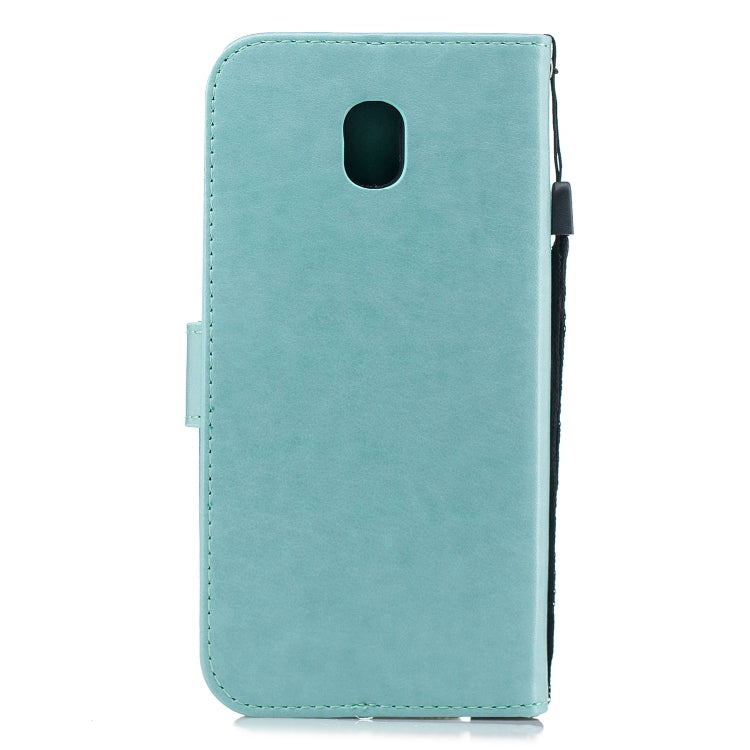 Diamond Encrusted Butterflies Love Flowers Pattern Horizontal Flip Leather Case for Samsung Galaxy J5 (2017) / J530