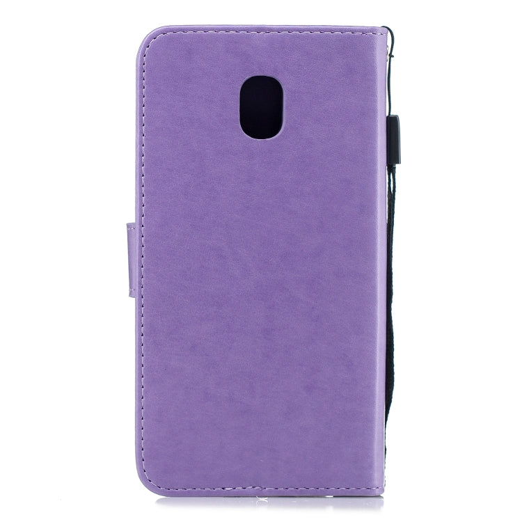 Diamond Encrusted Butterflies Love Flowers Pattern Horizontal Flip Leather Case for Galaxy J3 (2018) , with Holder & Card Slots & Wallet & Lanyard