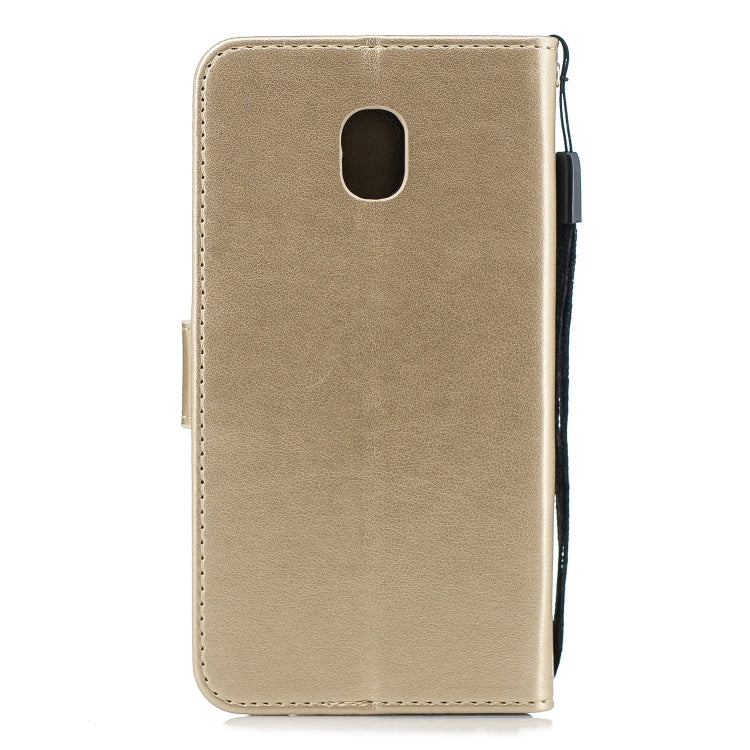Diamond Encrusted Butterflies Love Flowers Pattern Horizontal Flip Leather Case for Galaxy J3 (2018) , with Holder & Card Slots & Wallet & Lanyard