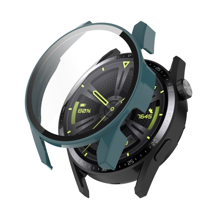 For Huawe Watch GT 3 46mm Shockproof PC Case with Tempered Glass Film