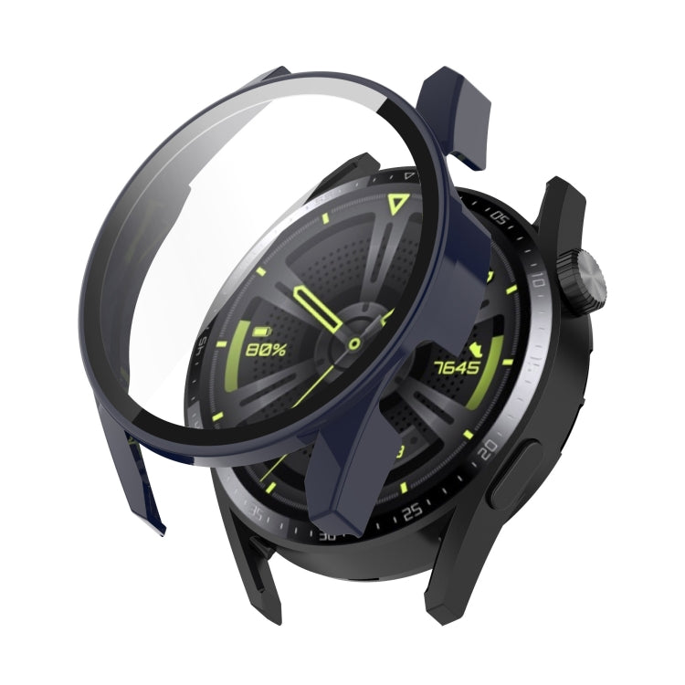 For Huawe Watch GT 3 46mm Shockproof PC Case with Tempered Glass Film