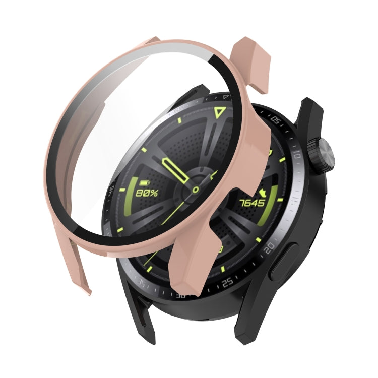 For Huawe Watch GT 3 46mm Shockproof PC Case with Tempered Glass Film