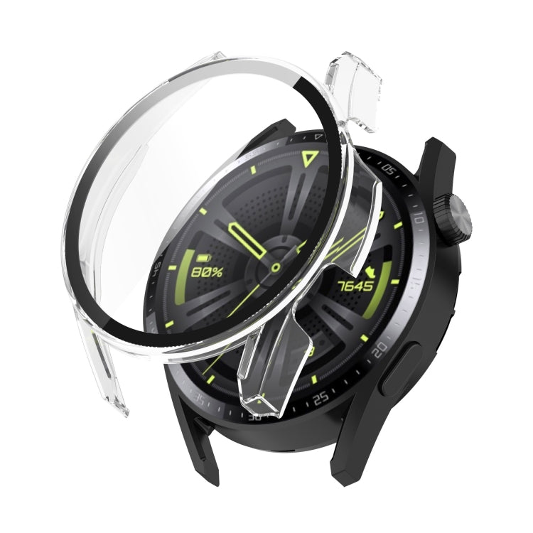 For Huawe Watch GT 3 46mm Shockproof PC Case with Tempered Glass Film