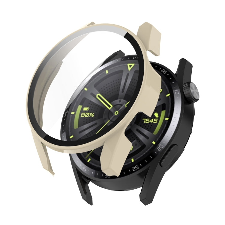 For Huawe Watch GT 3 42mm Shockproof PC Case with Tempered Glass Film