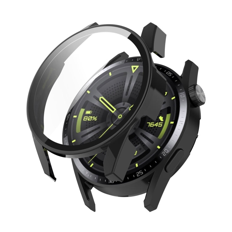 For Huawe Watch GT 3 42mm Shockproof PC Case with Tempered Glass Film