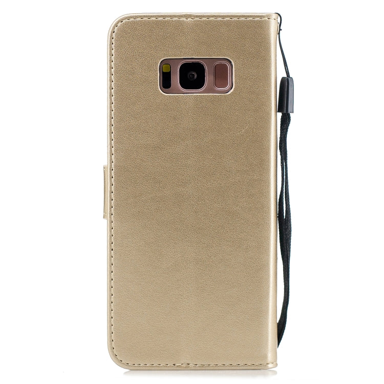 Diamond Encrusted Butterflies Love Flowers Pattern Horizontal Flip Leather Case for Galaxy S8 , with Holder & Card Slots & Wallet & Lanyard