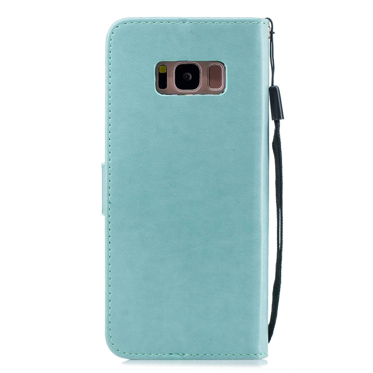 Diamond Encrusted Butterflies Love Flowers Pattern Horizontal Flip Leather Case for Galaxy S8 , with Holder & Card Slots & Wallet & Lanyard