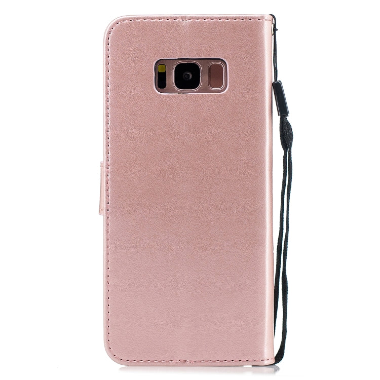 Diamond Encrusted Butterflies Love Flowers Pattern Horizontal Flip Leather Case for Galaxy S8 , with Holder & Card Slots & Wallet & Lanyard