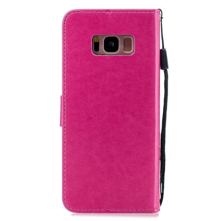 Diamond Encrusted Butterflies Love Flowers Pattern Horizontal Flip Leather Case for Galaxy S8 , with Holder & Card Slots & Wallet & Lanyard