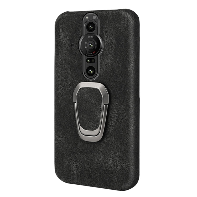 For Sony Xperia Pro-I Ring Holder PU Phone Case