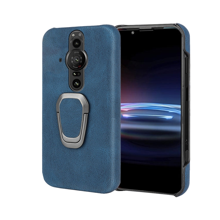 For Sony Xperia Pro-I Ring Holder PU Phone Case