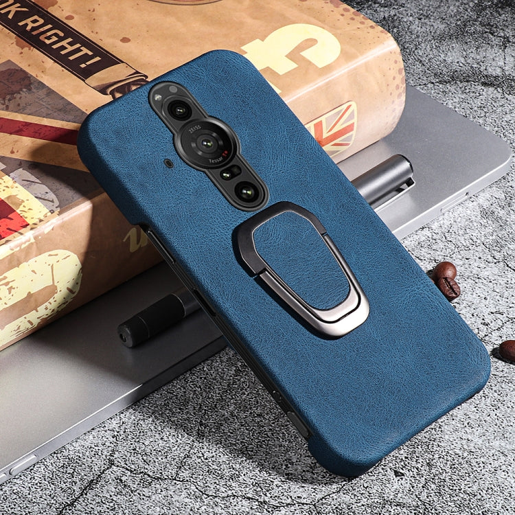For Sony Xperia Pro-I Ring Holder PU Phone Case