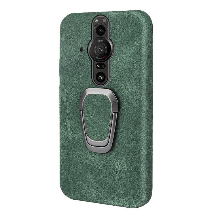For Sony Xperia Pro-I Ring Holder PU Phone Case