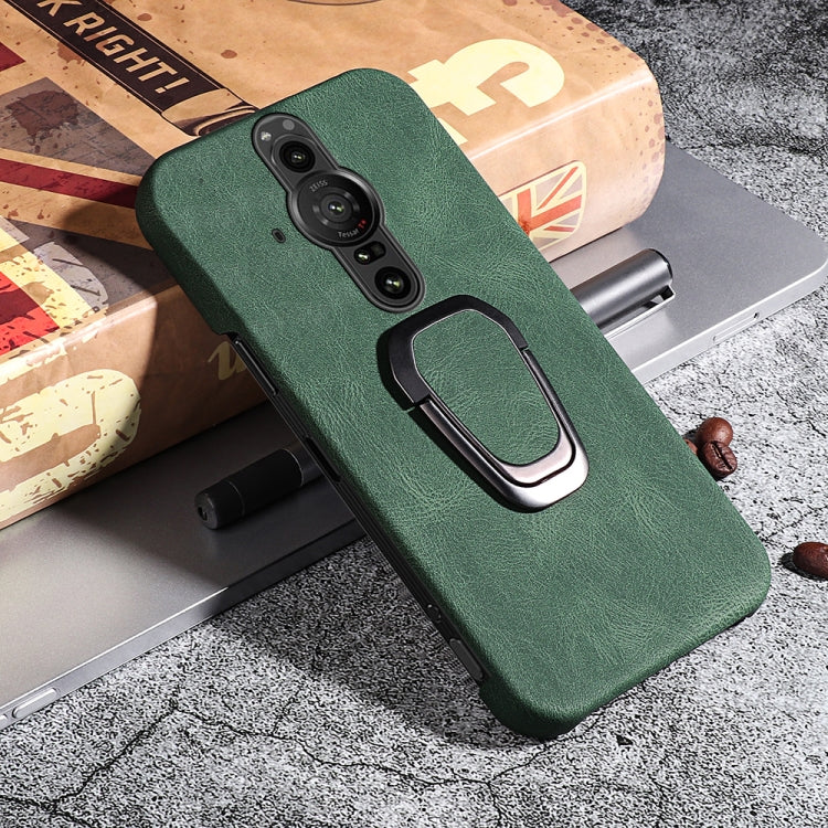 For Sony Xperia Pro-I Ring Holder PU Phone Case