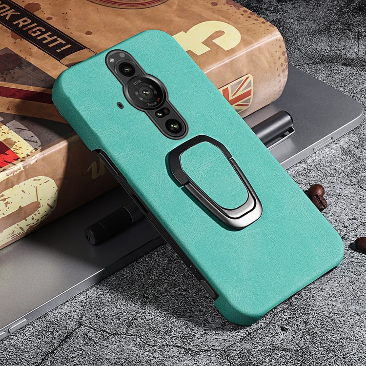 For Sony Xperia Pro-I Ring Holder PU Phone Case