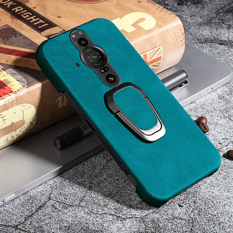 For Sony Xperia Pro-I Ring Holder PU Phone Case