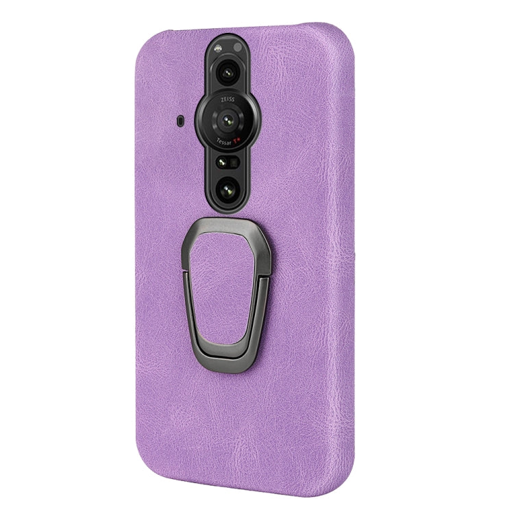 For Sony Xperia Pro-I Ring Holder PU Phone Case