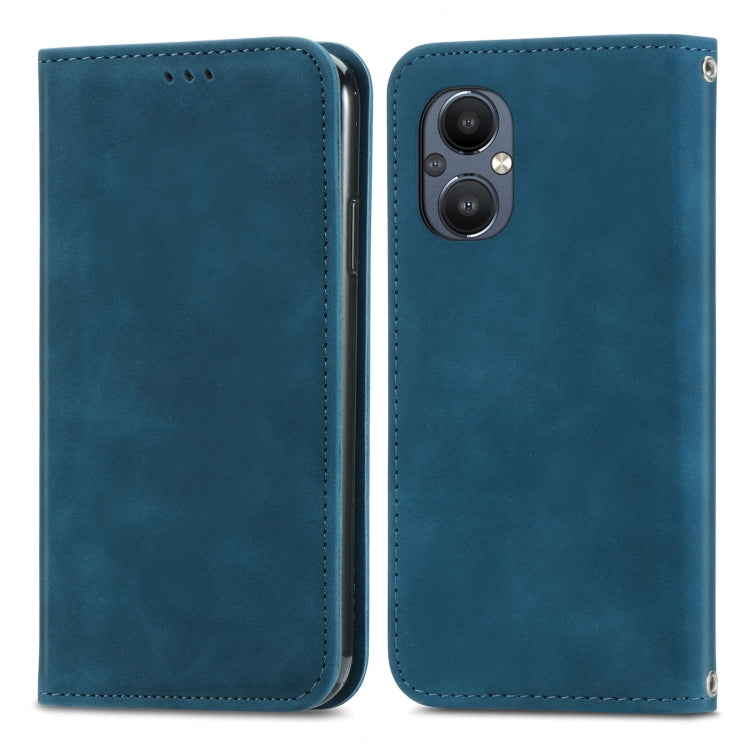 For OnePlus Nord N20 5G Retro Skin Feel Magnetic Leather Case