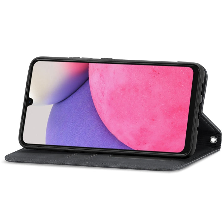 For Samsung Galaxy A33 5G Retro Skin Feel Magnetic Leather Case