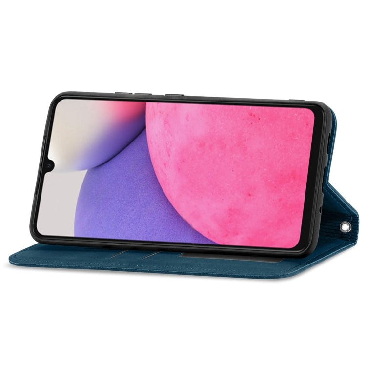For Samsung Galaxy A33 5G Retro Skin Feel Magnetic Leather Case
